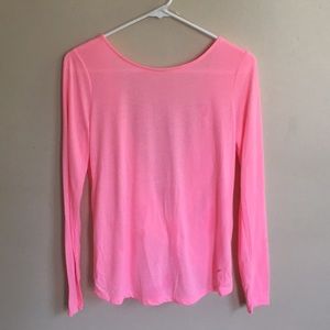 Bright Pink Old Navy Go Active Cross-Back Top